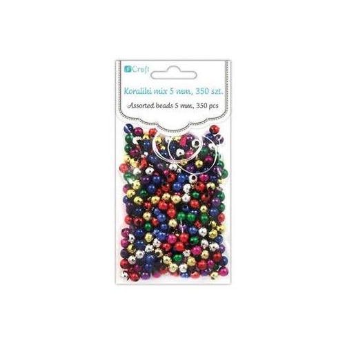 Koraliki do nawlekania mix 5mm 40g Metaliczne-17996