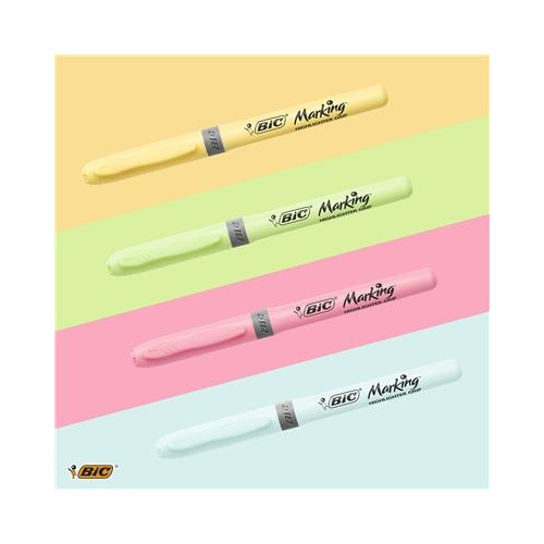 Zakreslacze BIC Highlighter Grip Pastel 4szt-18266