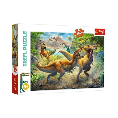 Puzzle TREFL 160 Walczące tyranozaury