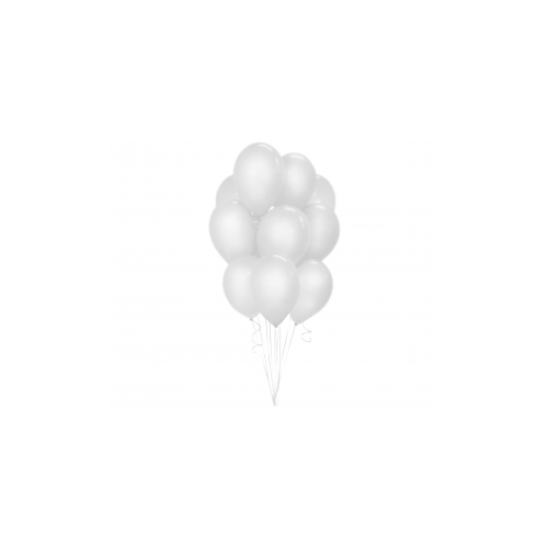 Balony gumowe 12" 30cm 10szt. Biały