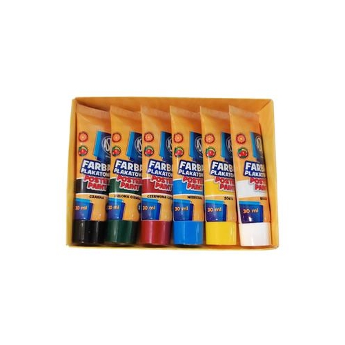 Farby plakatowe w tubce ASTRA 6 kol. 30ml 5942