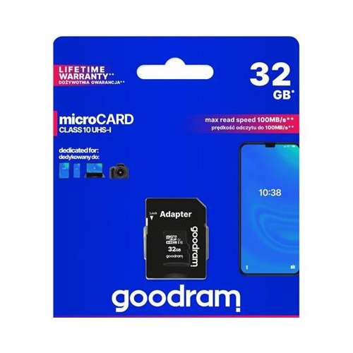 Karta pamięci microSD GOODRAM 32GB CL10 UHS-I +ada-35103