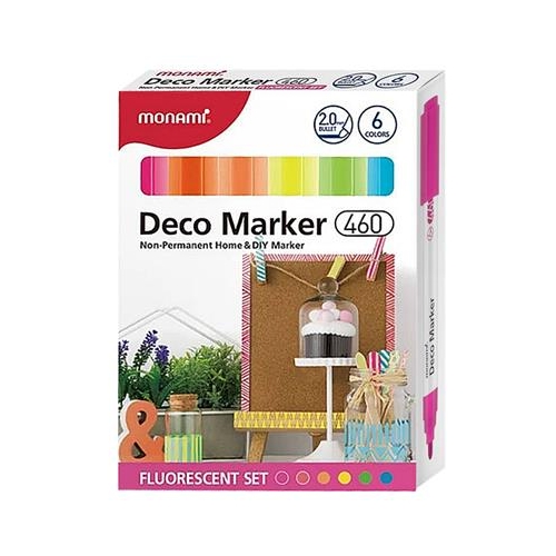 Marker dekoracyjny MonAmi 6 kol. fluo