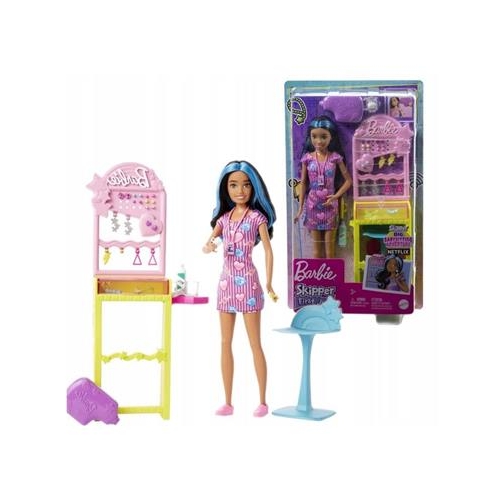 Lalka Barbie Fashionistas Skipper Salon piercingu