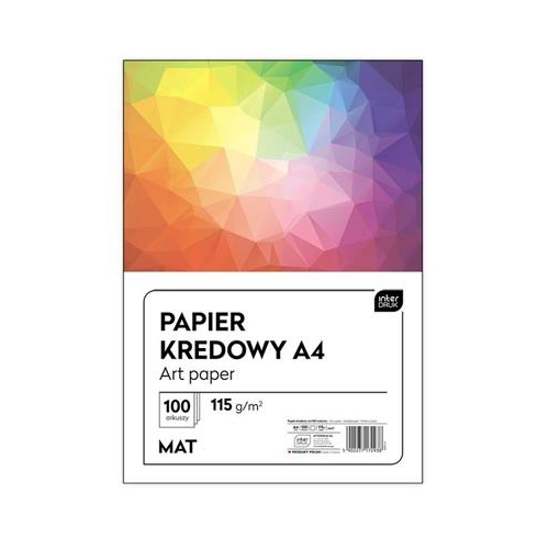 Papier kredowany A4 100ark 115g Matowy biały