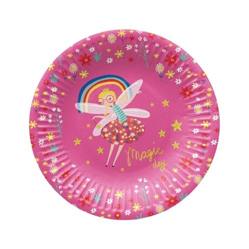 Talerz papierowy 18cm 8szt Fairy Unicorn