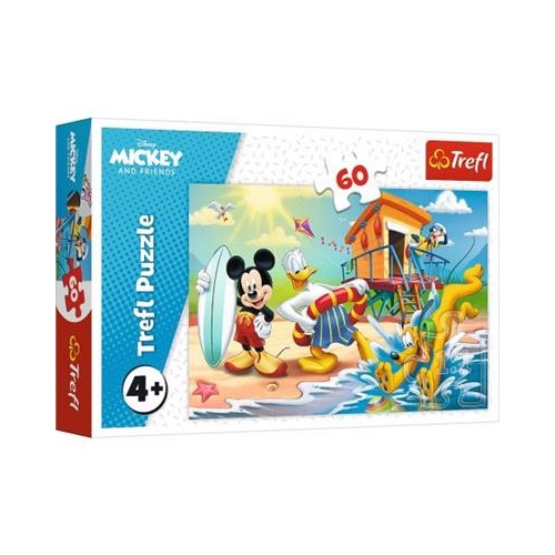 Puzzle TREFL 60 Myszka Miki i przyjaciele na plaży