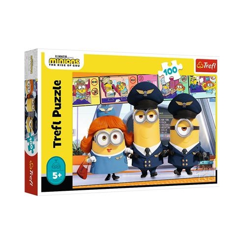 Puzzle TREFL 100 Minionki na lotnisku-22766