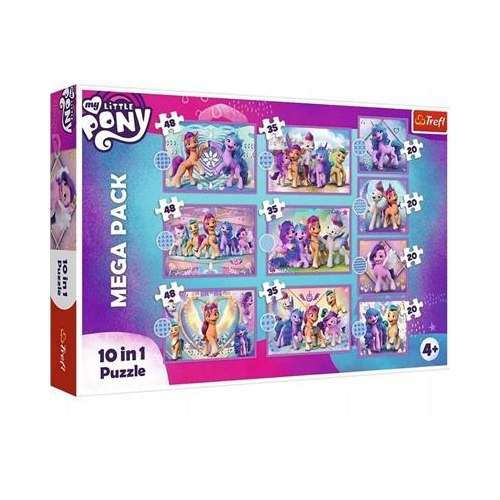 Puzzle TREFL 10w1 Lśniące Kucyki Pony