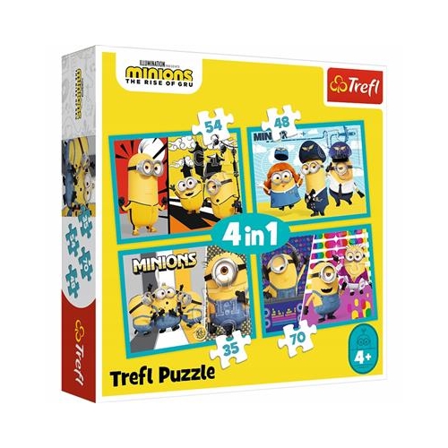 Puzzle TREFL 4w1 Minionki