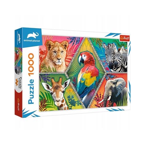 Puzzle TREFL 1000 Egzotyczne zwierzęta