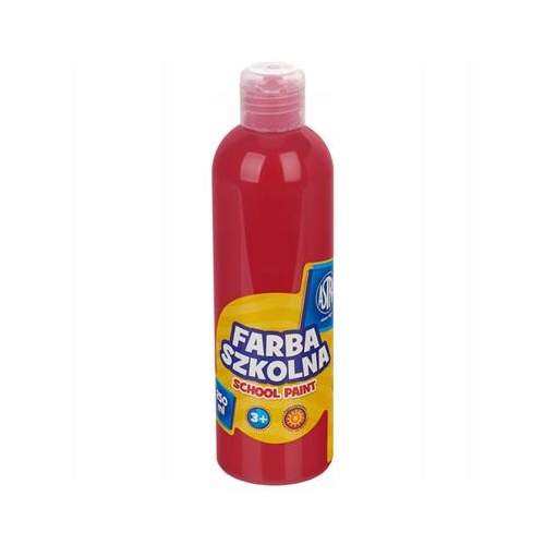 Farba plakatowa szkolna 250ml Czerwona