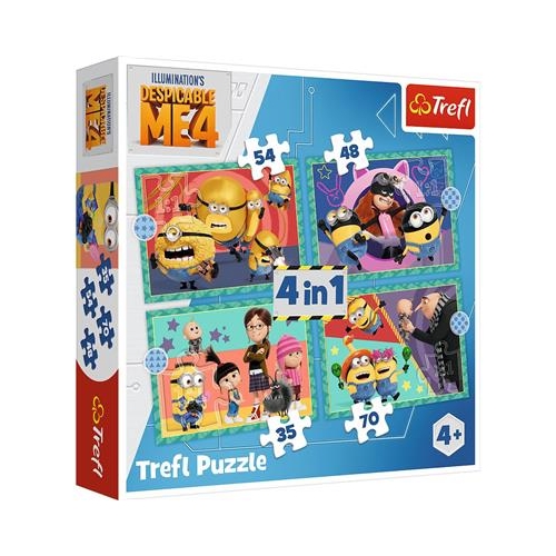 Puzzle TREFL 4w1 Zwariowane Minionki