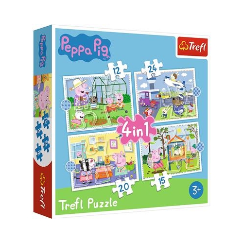 Puzzle TREFL 4w1 Świnka Peppa